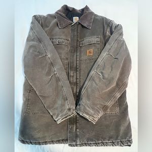 Vintage USA Carhartt C26 CHT ARTIC QUILT LINED Duck Canvas Jacket Men's XL TALL